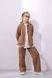 Brown jacket eco suede bomber on the zipper, brown, 140