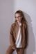 Brown jacket eco suede bomber on the zipper, brown, 140