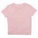 Pink cotton T-shirt-top with a flower for a girl, 80