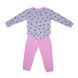 Gray cotton pajamas with a print with owls for girls
