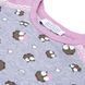 Gray cotton pajamas with a print with owls for girls
