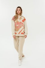 Women's avorio hoodie with tiger print
