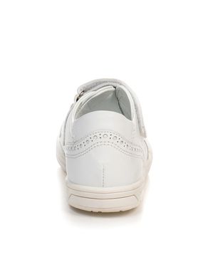 White leather sneakers with velcro