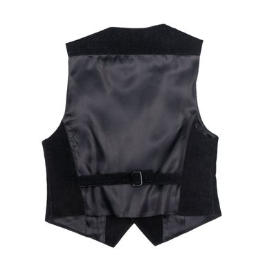 Black velvet vest