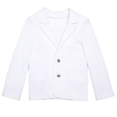 Classic white cotton jacket for a boy