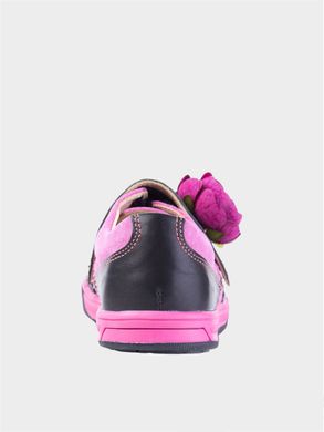 Brogues raspberry-black in suede and leather