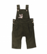Corduroy green jumpsuit with a print on fasteners for a child