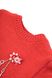 Red wool jumper with decor for girls