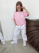 white cargo pants for kids, white, 128