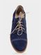 Blue suede derby shoes with laces