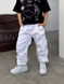 white cargo pants for kids, white, 128