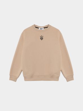 Beige children's sweatshirt Emblem of Ukraine, beige, 122