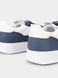 White-blue leather sneakers with two velcros, blue, 32