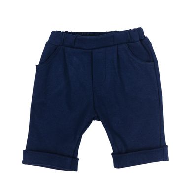 Pants knitted dark blue cotton for a child