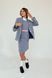 Sundress classic tweed blue with pink details on the zipper for girls