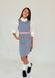 Sundress classic tweed blue with pink details on the zipper for girls