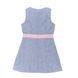Sundress classic tweed blue with pink details on the zipper for girls