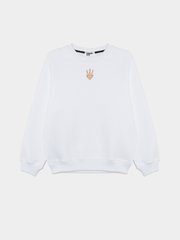White children's sweatshirt Emblem of Ukraine