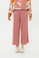 Women's pink knitted culottes