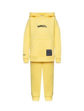 Yellow adult pants on fleece with embroidery