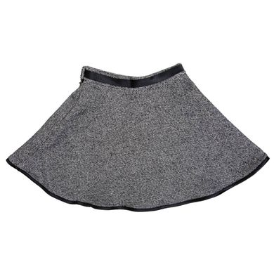 Black half-flare cotton skirt for a girl