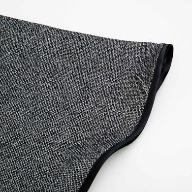 Black half-flare cotton skirt for a girl