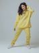 Yellow adult pants on fleece with embroidery