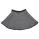 Black half-flare cotton skirt for a girl