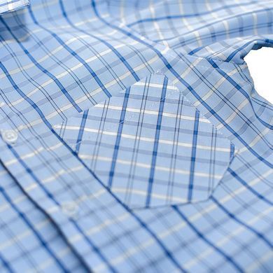 Blue checked shirt for a boy