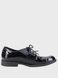 Black patent leather shoes with laces