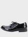 Black patent leather shoes with laces