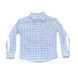 Blue checked shirt for a boy